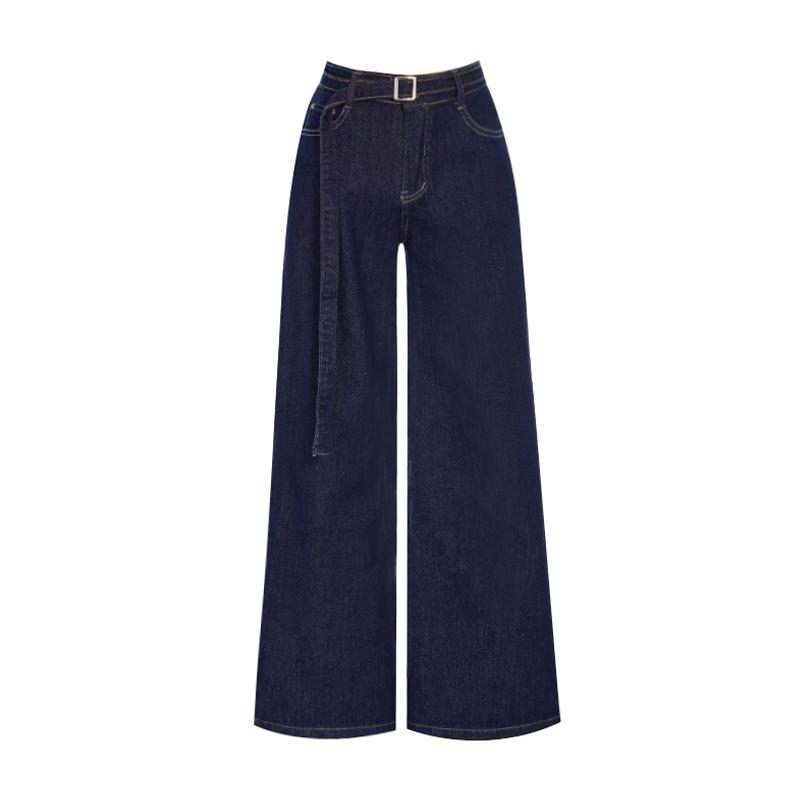 TVIEW Belted Bootcut Cotton Pants_V6A-Cpt019