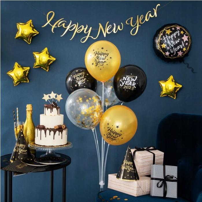 Happy New Year Banner Gold 120