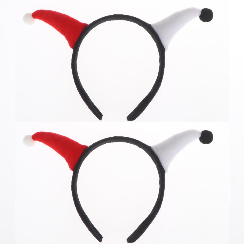 {Summer2} 2Pcs Funny Two-color Clown Headband Cosplay Demon Jokers Headwear Party Hair Accessories Cosplay Costume Props