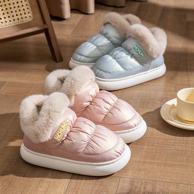 Хлопковая обувь для мужчин и женщин зимой, подходит для использования дома в помещении с толстым бархатом и теплыми хлопковыми сапогами