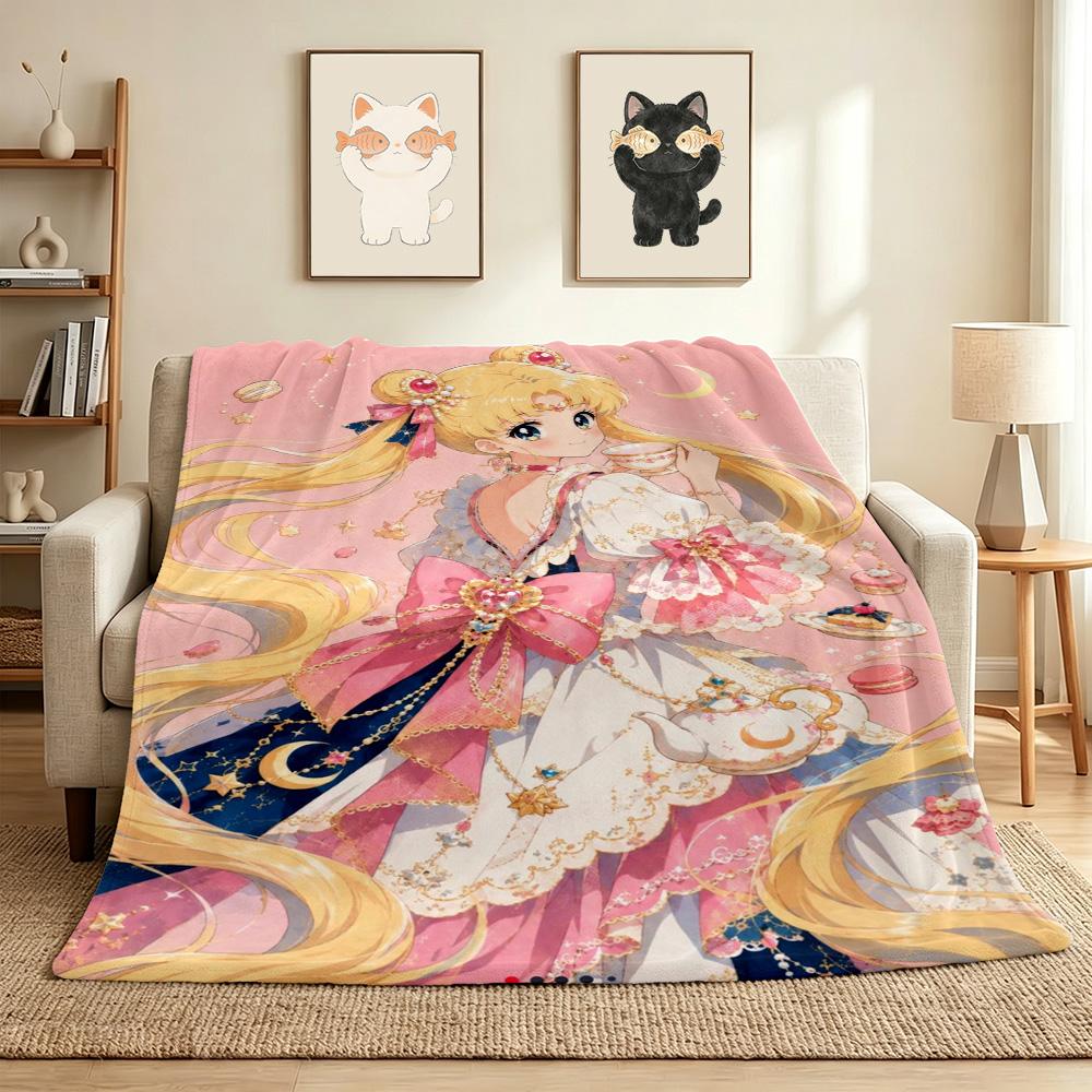 Princess Moonlight Flannel Blanket Throw Blanket Soft Warm Sofa Bed Camping Home Decor Unique Christmas Gift C922499