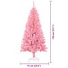 Christmas Tree with 150 LEDs and Stand Pink 150 cm PVC