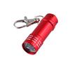 Lightweight Mini 3 LED Flashlight With Detachable Keyring Aluminum Body Waterproof Construction For Camping Essential
