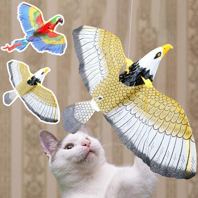Интерактивная игрушка для кошек с птицами, электрическая подвесная летающая птица, кошка, забавная кошачья палка, веревка, игрушка для собак