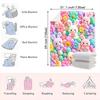 1PC Pastel Bunny Print Blanket-Made of Soft, Fluffy Flannel, Perfect for a Sofa or Bed. a Lovely and colorful Holiday Decoration