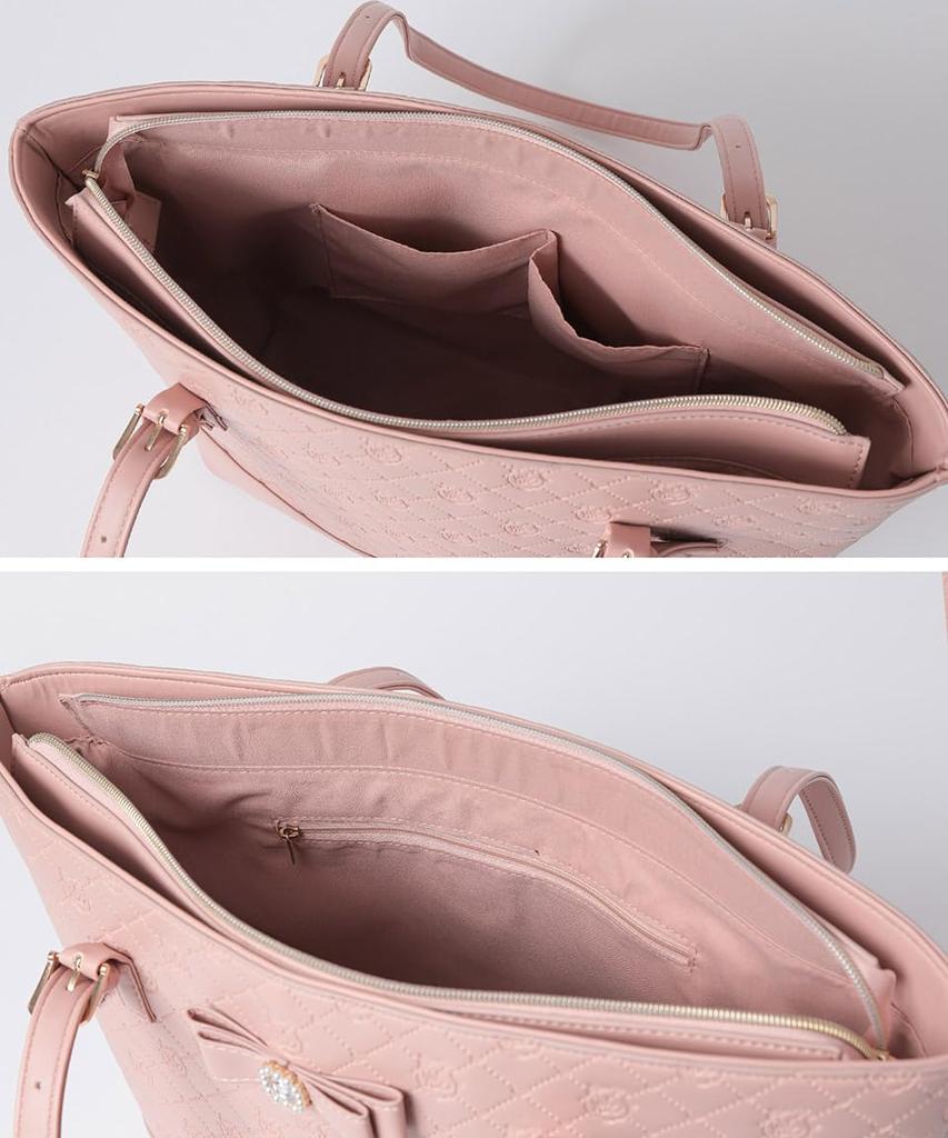 [SecretDoor] Черная сумка-тоут для женщин, сумка через плечо, большая, вместительная, A4, искусственная кожа, с расширяющимся дном, логотип, рюши, 332913-01