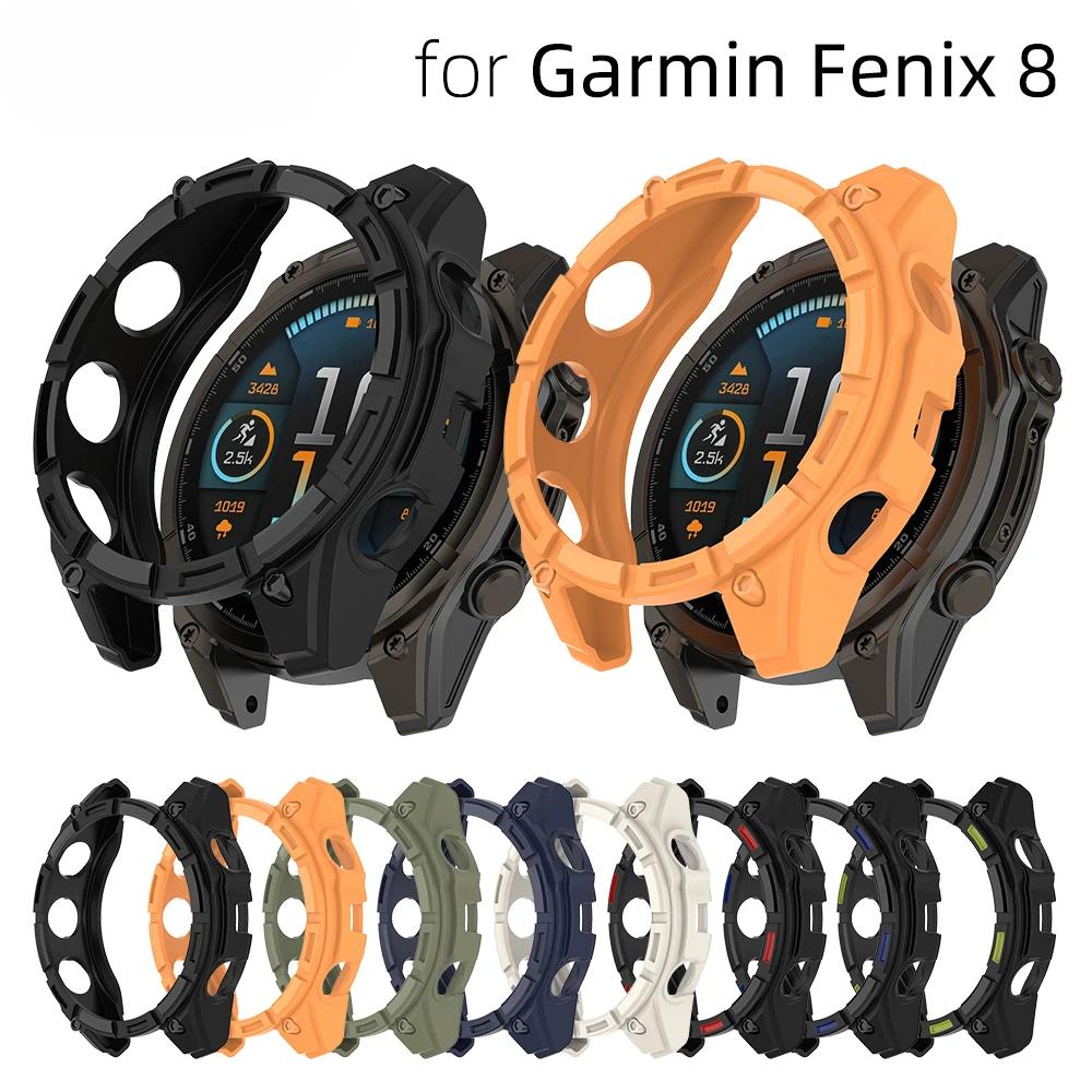 Защитный чехол из ТПУ для Garmin Fenix 8 51мм 47мм 43мм AMOLED SOLAR Мягкий силиконовый бампер Аксессуары для Fenix8 Защита