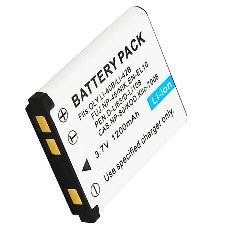 1PCS Rechargeable Lithium Battery 1200mAh Li-40B Li 40B Li-42B Li 42B Battery for FUJIFILM Fuji NP-45 NP 45 NP 45A 45B 45S EN-EL10