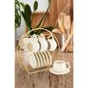 6 Person Papatya Coffee Cup Set With Stand 90 Ml