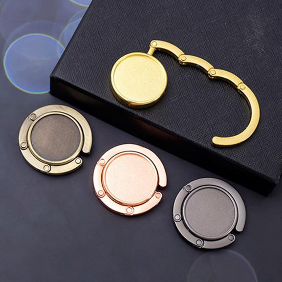 Складной крючок для сумки с магнитом, противоскользящий дизайн, универсальная совместимость, экономящий место металлический крючок для сумки, вешалка для кошелька