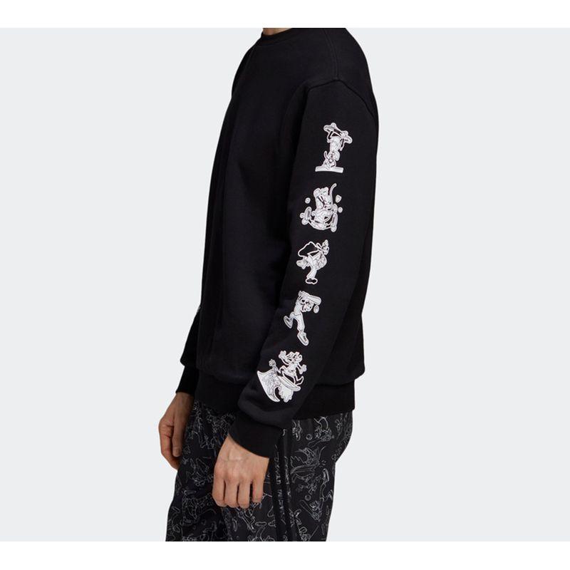 adidas X Disney Collab Goofy Graphic Pullover Hoodie Men Tops Black GD6025