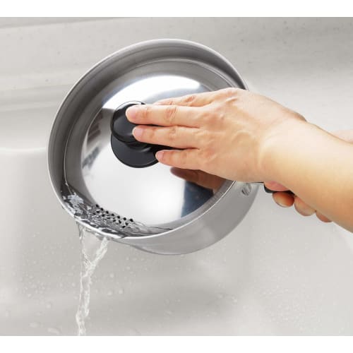 Yoshikawa Overflow Resistant Saucepan, 16cm, 2.1L, with Lid and Draining Function, Kurumentei, Tsubame-Sanjo, Made in Japan, SJ3199