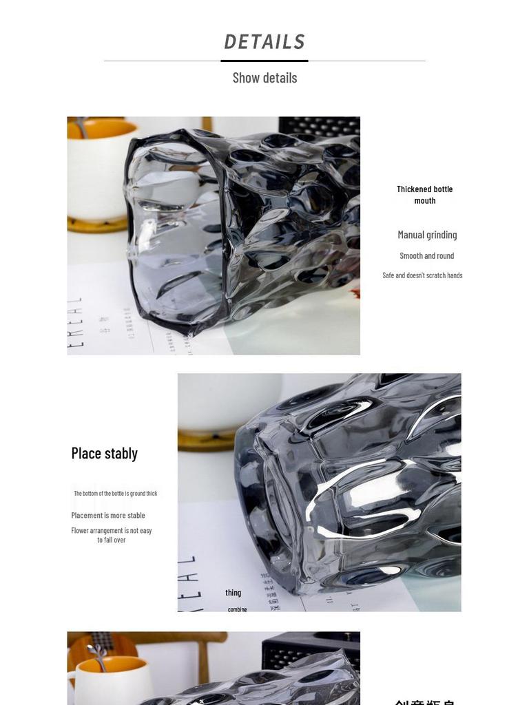 Богемная Современная Ваза из Прозрачного Стекла для Домашнего Декора и Гидропонных Цветочных Композиций в Гостиной