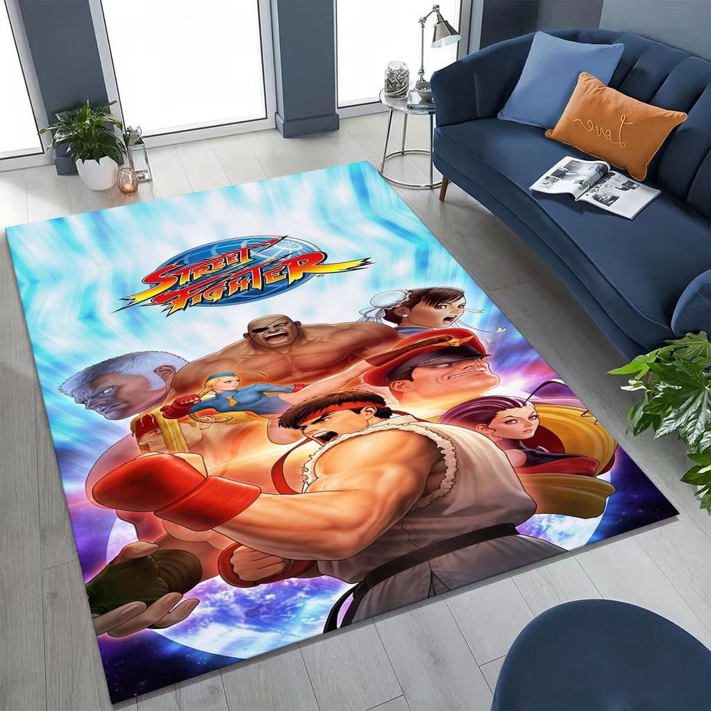 Ретро Коврик с персонажами игры Street Fighter 6, мультяшный коврик с Чун-Ли для спальни, гостиной, дивана, домашний коврик для входной двери, декор, нескользящий коврик для пола