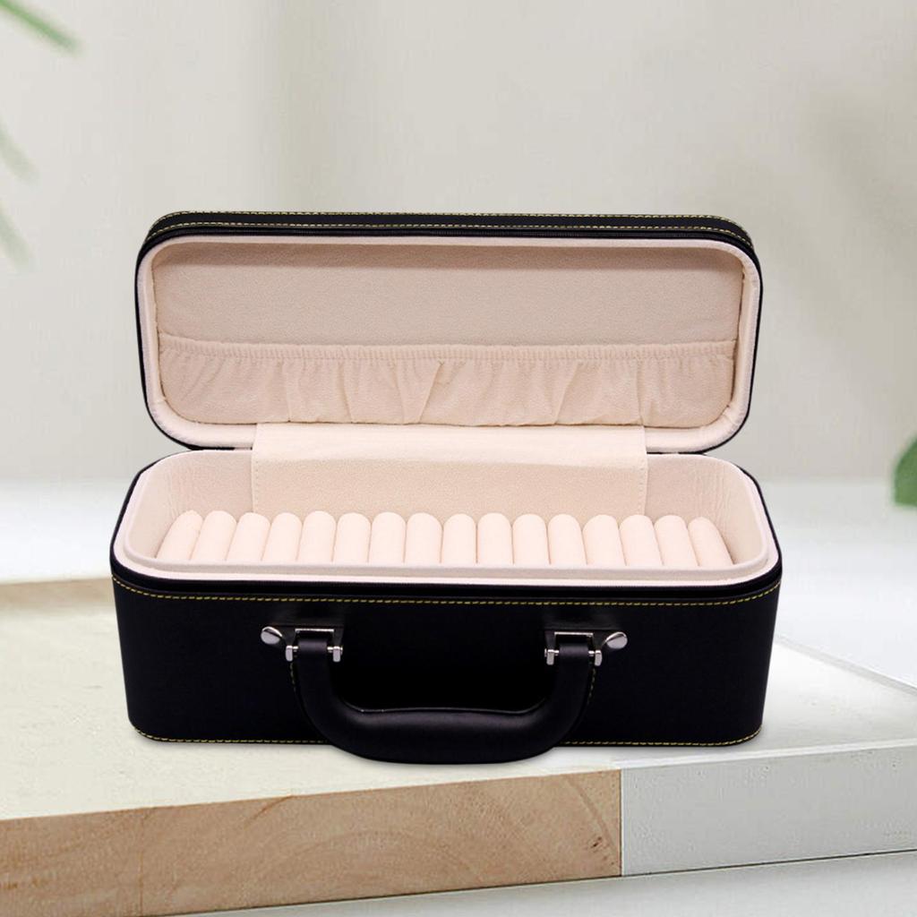 1 Bangle Box, Jade Bracelet Showcase Keeper Jewelry Organizer PU Etui for Retail Stores Dresser