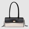 Fashion woven hand-held women's bag, shoulder underarm bag, high-end temperament baguette bag.