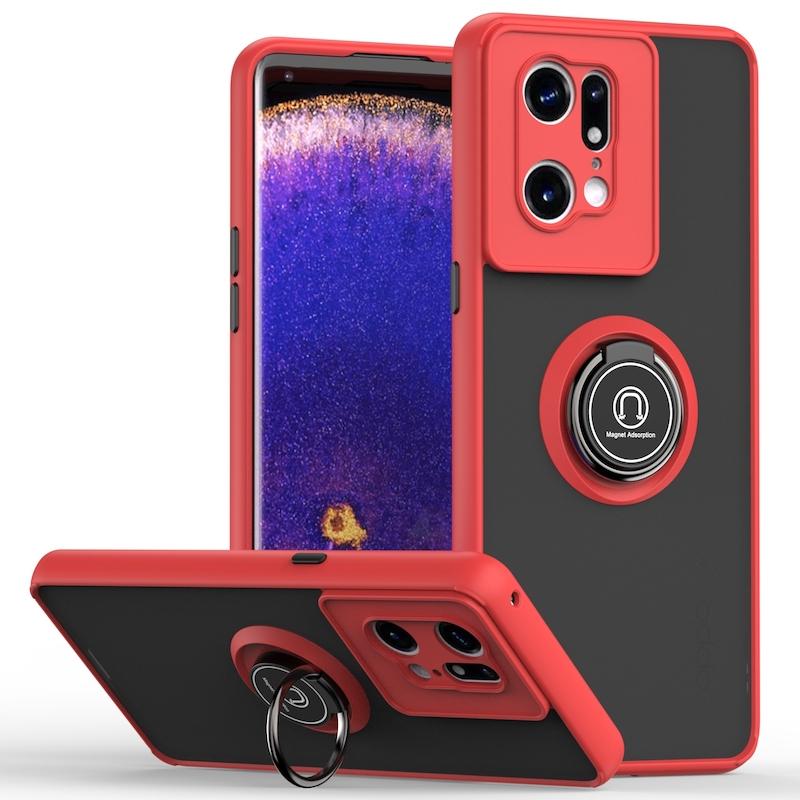 Противоударный магнитный матовый чехол для OPPO Find X5 Pro Lite Realme C21 9 Pro Plus A53 A52 A15 A16 Кольцо-держатель для Reno 7 Pro Cover