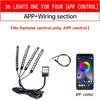 RGB APP LED Remote Control Flexible Waterproof Sound Control 12V Motorcycle Decorative Light Bar Car Atmosphere Footlight