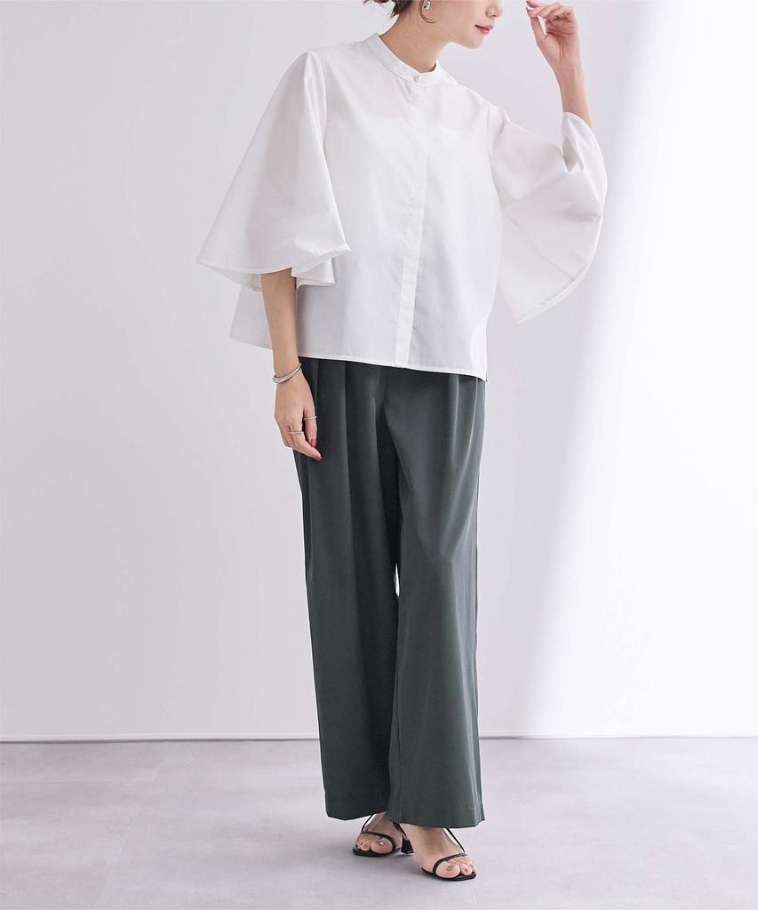 Широкие брюки на резинке BFXT0309 S Угольный [Ваш] Водоотталкивающие с двумя складками Женские