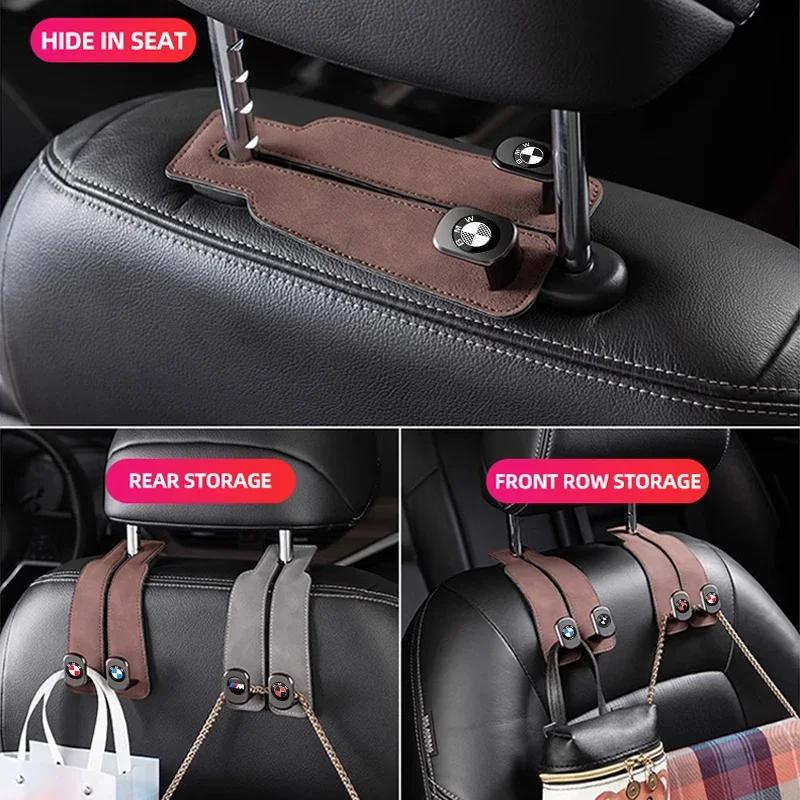 2 in 1 Car Hook Rear Seat Back Hooks Headrest Hanger For BMW 50th Kith X1 X2 X3 X4 X5 X6 E71 F16 G06 E70 E53 F15 G05 E83 E84 F48