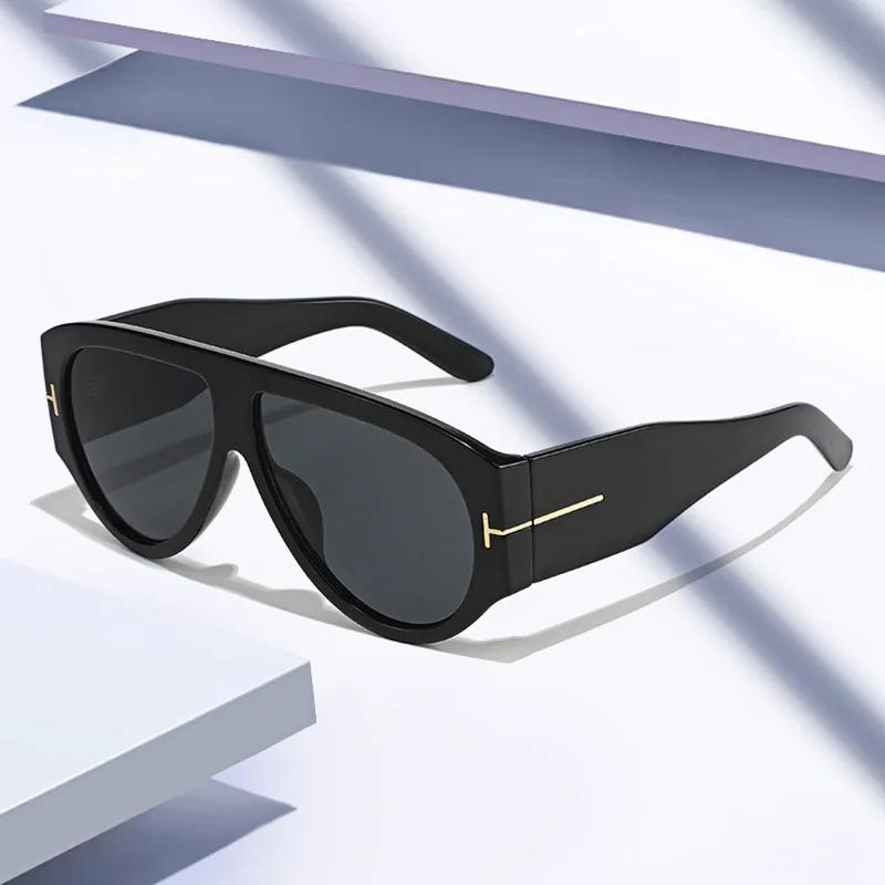 Солнцезащитные очки в Т-образной оправе с большой оправой Pilot 2024 New Toad Fashion Sunglasses Персонализированные женские солнцезащитные очки Защита глаз Очки