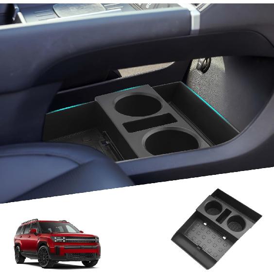 SHAOHAO For 2025 2026 Hyundai Santa Fe Under Console Organizer Tray For 2024 2025 2026 Hyundai Santa Fe Accessories (SE, SEL, XRT, Limited,