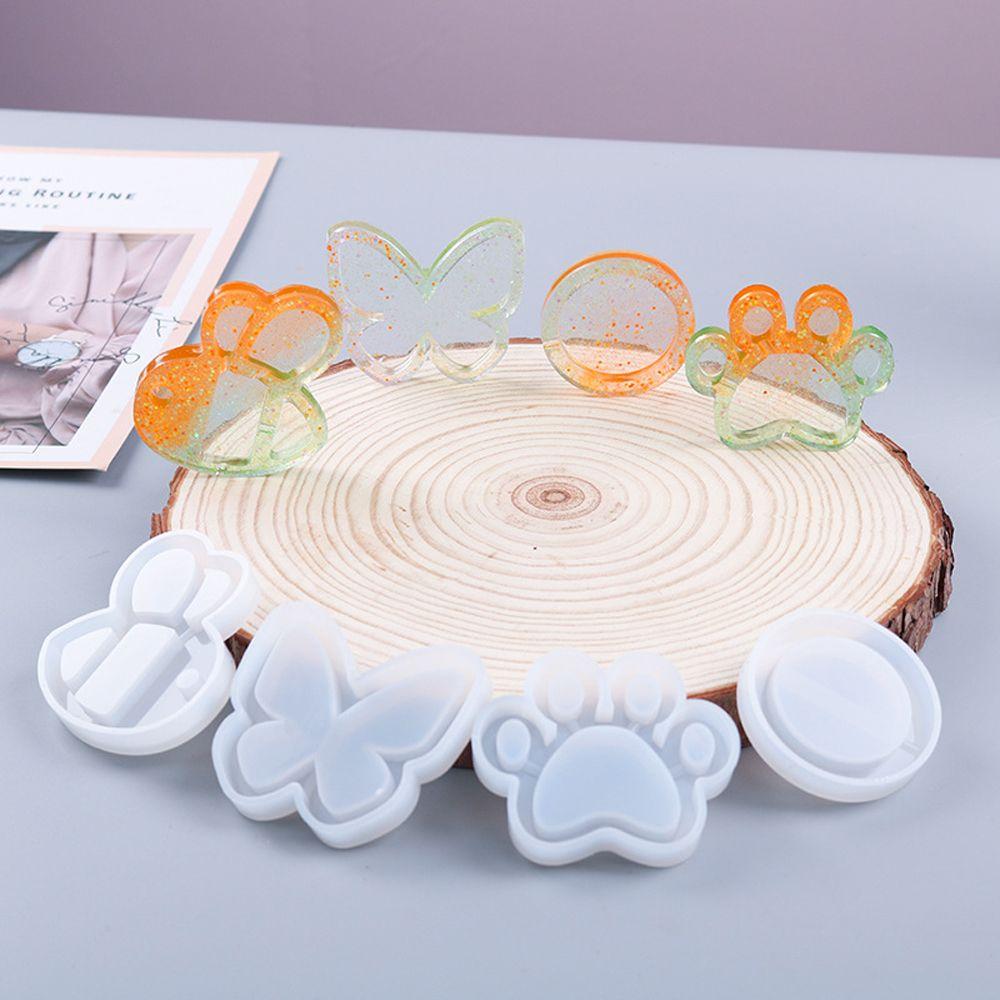 Making Tools UV Epoxy Hanging Tags Quicksand Silicone Mould Shaker Resin Mold Key Chain Molds