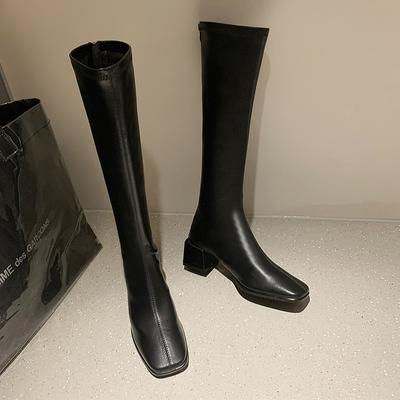 Новая осенне-зимняя мода, универсальные ботинки на высокой платформе, удобная и стильная обувь, ботфорты, популярные среди инфлюенсеров.