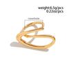 Fashion Irregular Circle Metal Ring Ins Personality Senior Sense Zinc Alloy Snake Hand Ring Ring Daily Commuting Glossy Light Luxury Women's Ring
