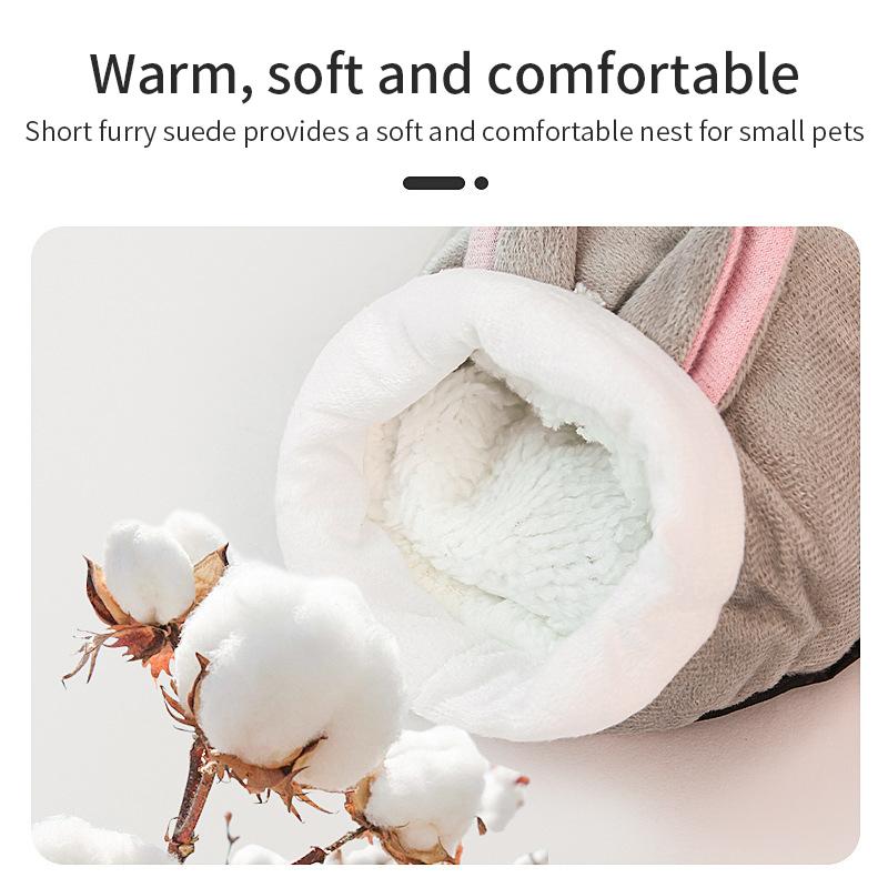 Клетка для хомяка Мягкая теплая кровать Гамак для домашних животных Крыса Свинья Белка Зимний домик Бархатное гнездо Теплая кровать для сна Мелкие товары для домашних животных