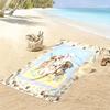 Cute Animal Puzzle Print Beach Towel, Large Soft Quick Dry Towel for Beach Camping Swimming