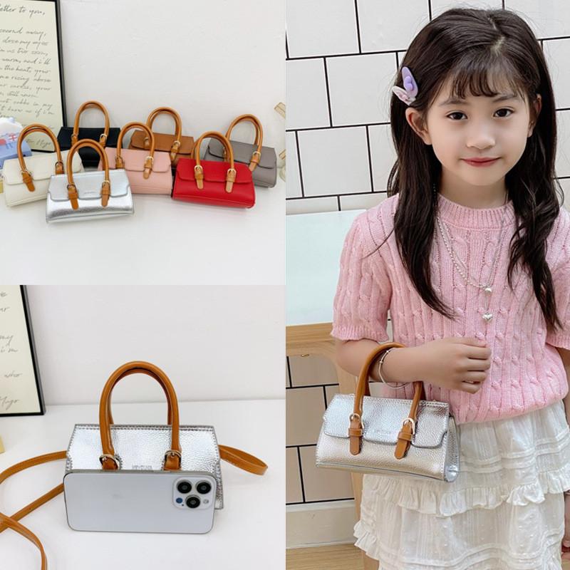 Handbag Stylish Girl Kids Mini Shoulder Bag Shopping Purse With Simple Style