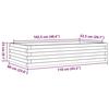 VidaXL Jardinière cire marron 110x60x23 cm bois de pin massif, jardinière d'extérieur, bac à fleurs, boîte à plantes, 847240