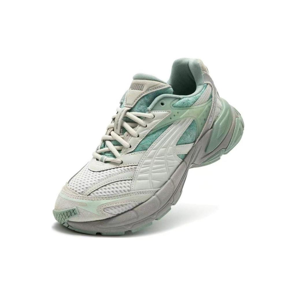Puma Кроссовки унисекс Velophasis Rerooted серый умиротворяющий-серый зеленый-туман 393164-01