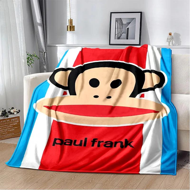 P-Paul Frank-k Фланелевое Портативное Одеяло для Детского Пикника в Гостиной Спальне Диване Кровати Идеальный Подарок на День Рождения