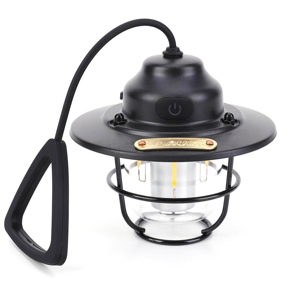 Mini Camping Light USB Rechargeable Hook Camping Lantern Stepless Dimming Outdoor Waterproof Tent Lights Emergency Lamps