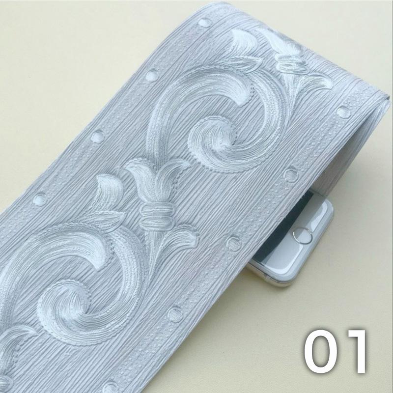 5M ПВХ самоклеящиеся наклейки на плинтус, цветочные наклейки на талию, водонепроницаемые 3D настенные бордюры для ванной комнаты, декор