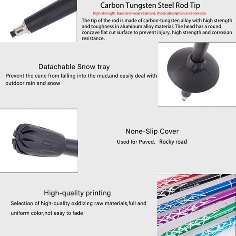 Уличные сверхлегкие телескопические складные алюминиевые треккинговые палки для пеших прогулок, альпинистские трости, оборудование