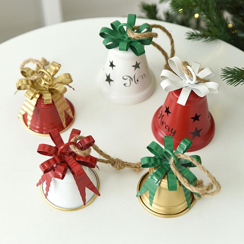 Wrought Iron Christmas Bell Pendant Christmas Tree Decoration Pendant Christmas Decoration Shopping Mall Window Arrangement