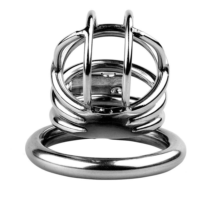 Metal Chastity Cage Men's SM Anti-Cheating Bondage Device Penis Urethra Lock Adult Steel Restriction Chastity Cage Sex Toys