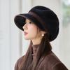Теплая шапка Женская осенне-зимняя новая шапка Модная темпераментная шляпа-ведро Шляпа-котелок