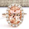 Valentine's Day Gift Oval Artificial Topaz Rhinestone Women Finger Ring Jewelry