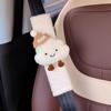 Cute Cartoon Bow Cloud Car Seat Belt Cover Imitation Wool Plush Seatbelt Shoulder Pad Protector Auto Neck Support Cushion