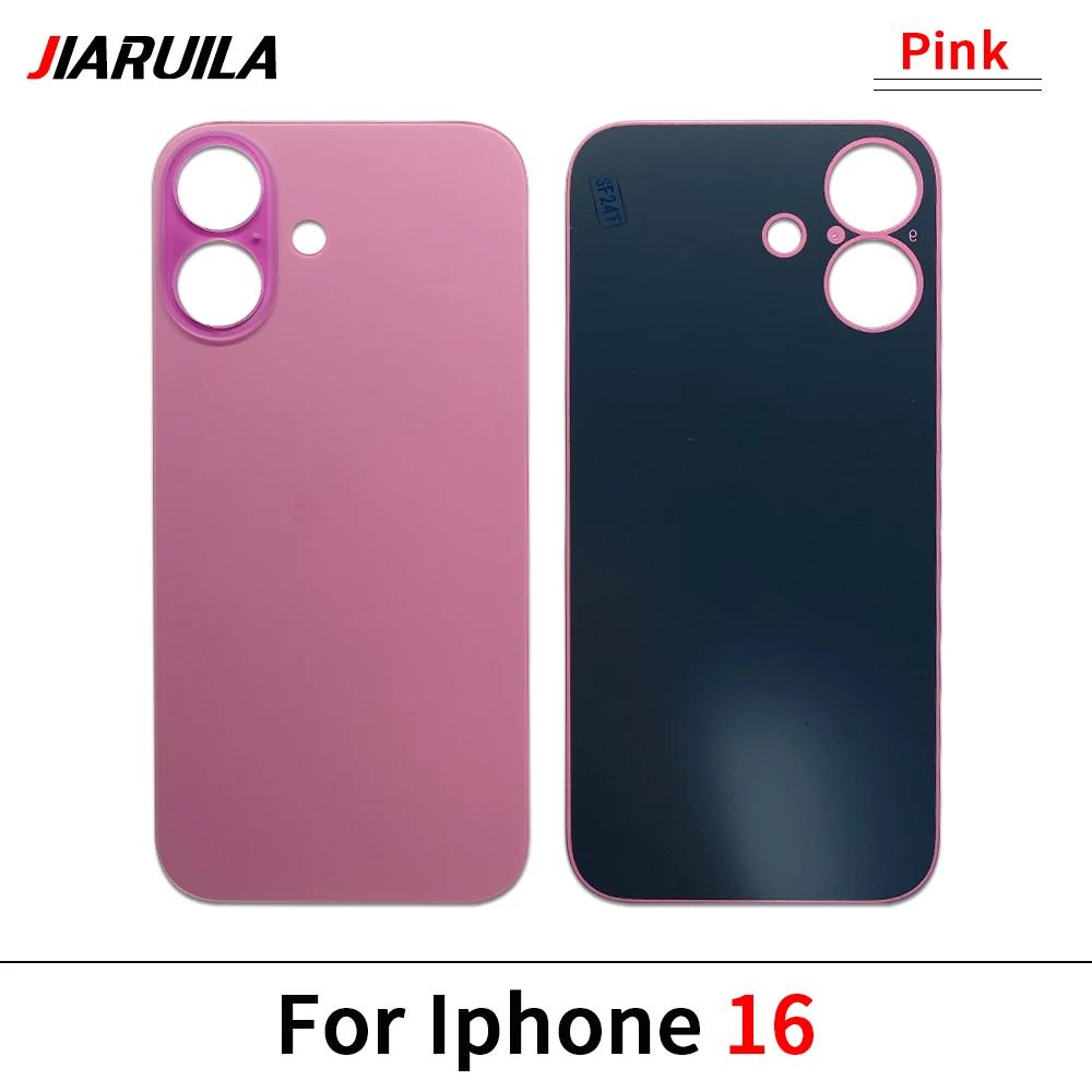 Задняя крышка корпуса аккумулятора с большим отверстием для iPhone 16 / 16 Plus Запасная часть для ремонта