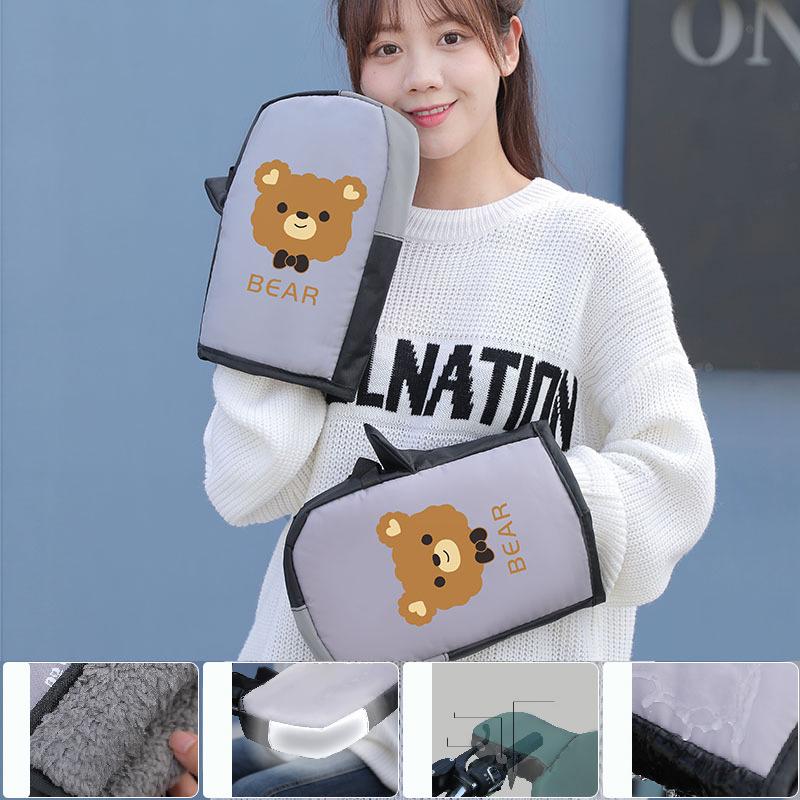 Motorcycle Scooter Handlebar Grip Gloves Muffs Winter Cycling Waterproof Windproof Bikecycle Handlebar Gloves Moto Accessories