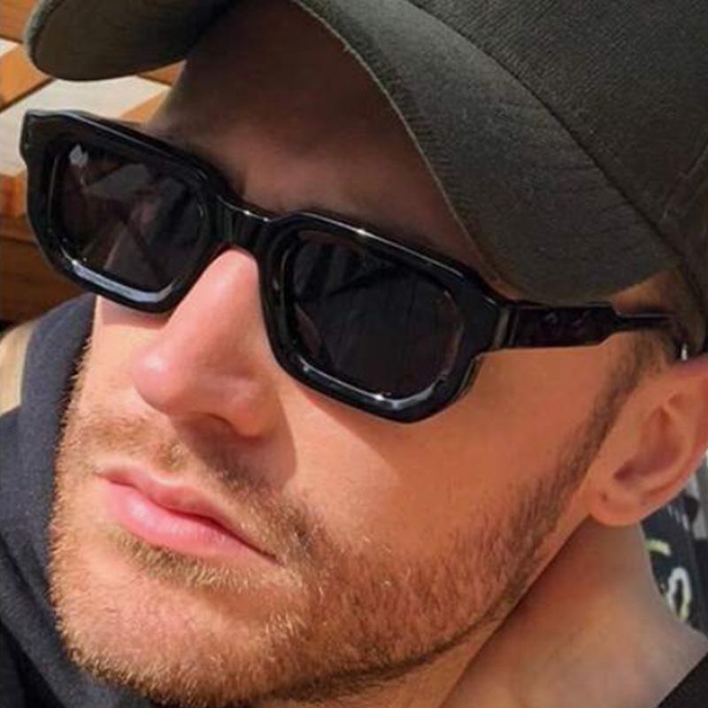 New Rectangle Sunglasses Women Men Trendy Brand Designer Cool Sun Glasses Female Male Small Frame Outdoor Eyewear