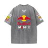 Летний гоночный костюм Формулы 1 Команда Red Bull Vestapan Униформа Короткий рукав Винтажная стирка Футболка Футболка с круглым вырезом