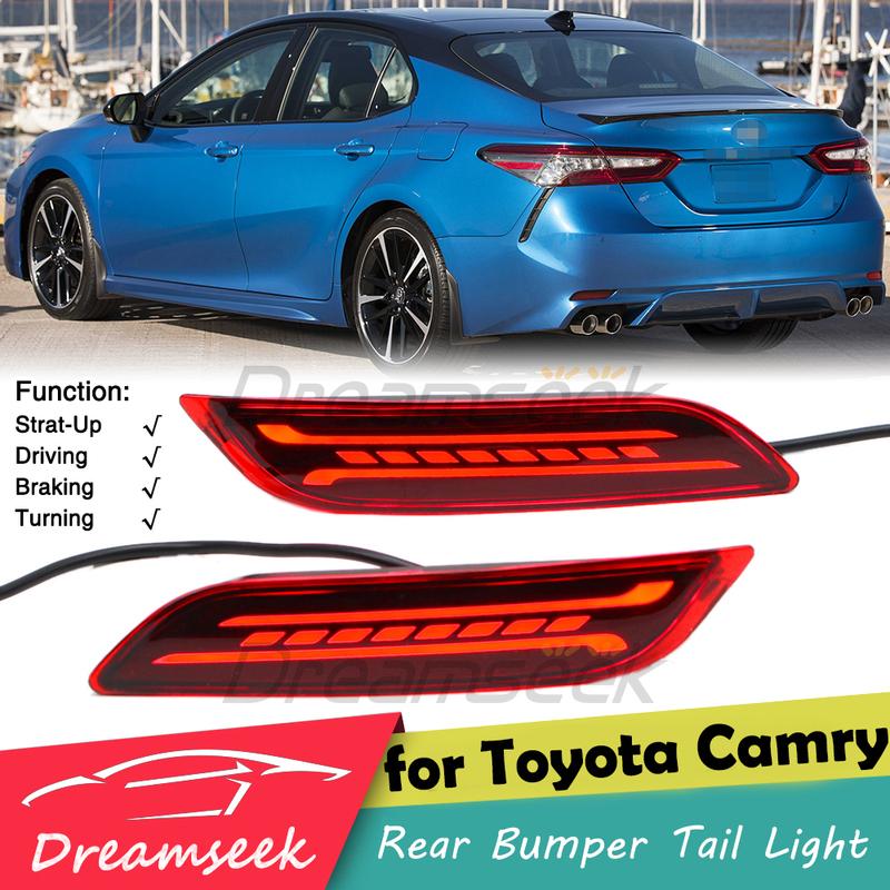 Светодиодный отражатель заднего бампера задний фонарь для Toyota Camry XV70 2018 Стоп-сигнал противотуманный фонарь с динамическим указателем поворота