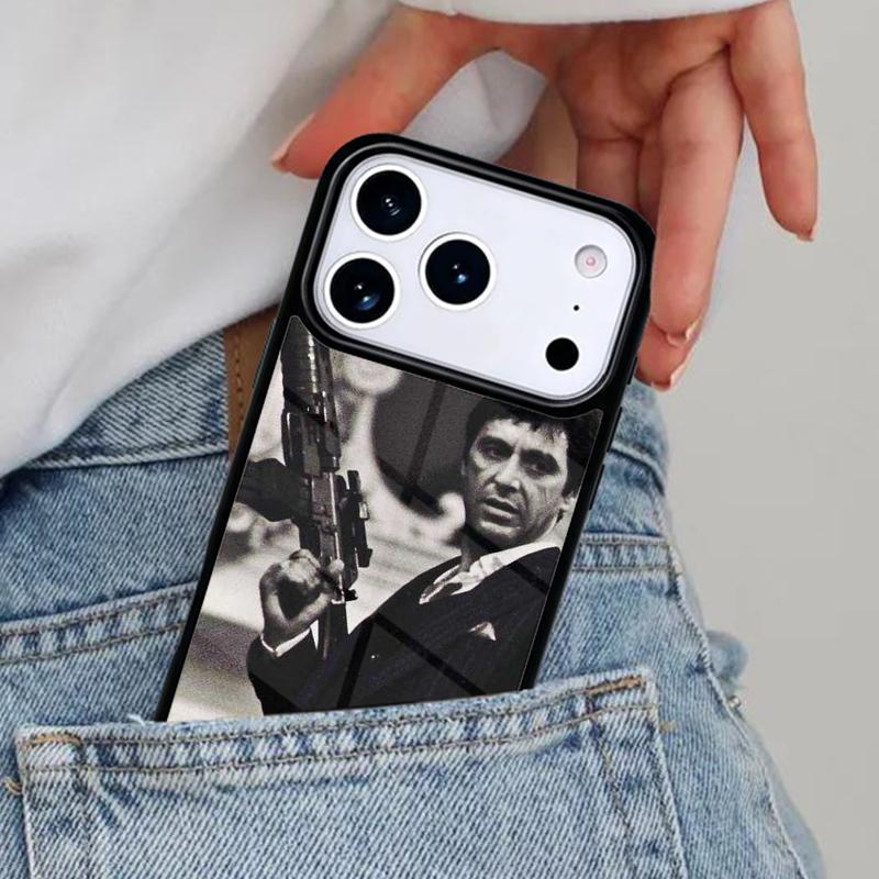 Scarface Tony Montanna Poster Phone Case for iPhone 17ProMax 12 13 14 15 16e 17 Pro Max Plus Air Cover
