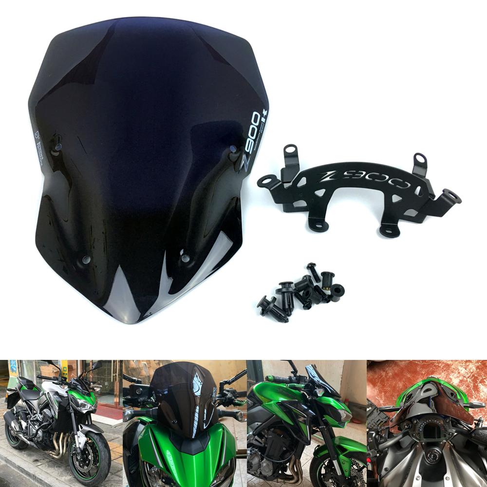 Новый Ninja Z900 Z 900 ZR900 ZR 900 2017 2018 Черное высокое качество ветровое стекло ветровое стекло